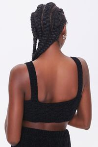 BLACK Sweater-Knit Crop Top, image 3