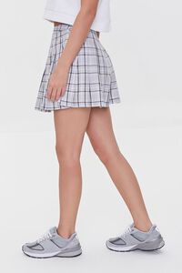 GREY/MULTI Pleated Plaid Mini Skirt, image 3