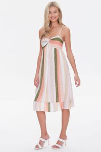 CREAM/MULTI Striped Cami Dress, image 4