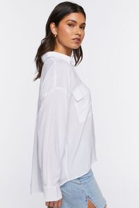 WHITE High-Low Buttoned Shirt, image 2