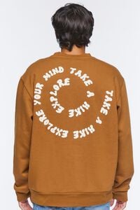 TAN/MULTI Organically Grown Cotton Graphic Crew Pullover, image 4