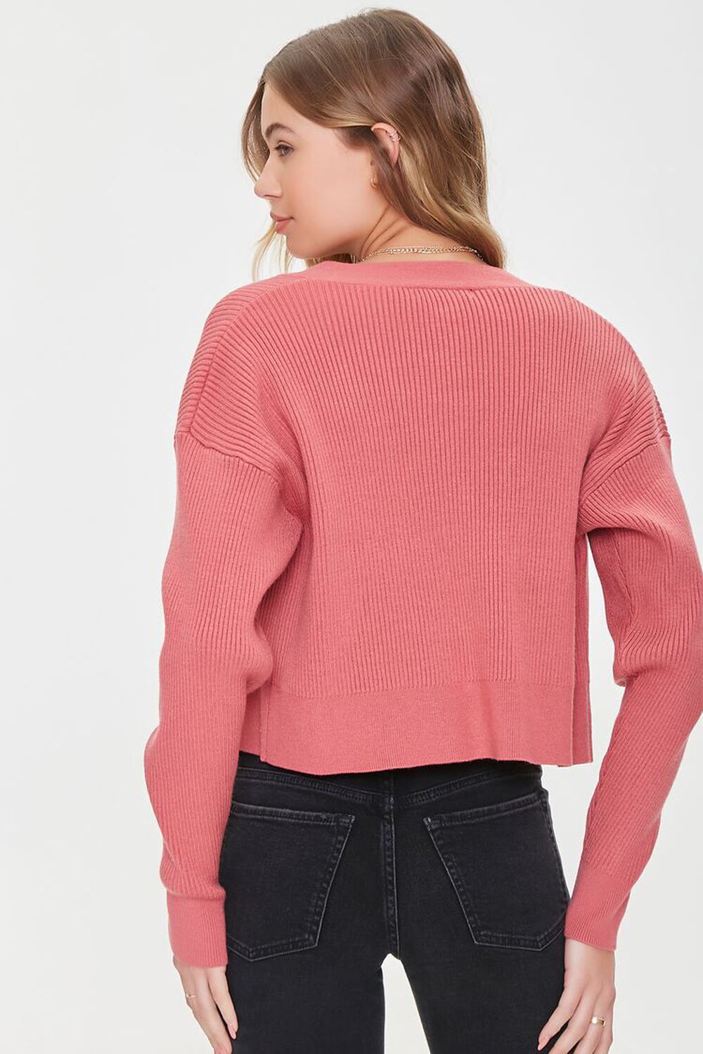 ROSE Ribbed Cardigan Sweater, image 3