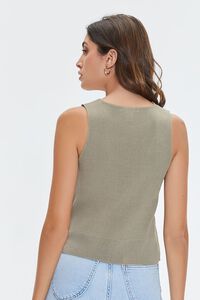 LIGHT OLIVE Sweater-Knit Open-Front Top, image 3
