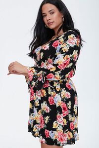 Plus Size Floral Print Mini Dress, image 2