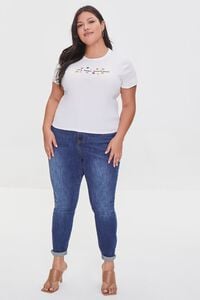 WHITE/MULTI Plus Size Its Been Emotional Tee, image 4