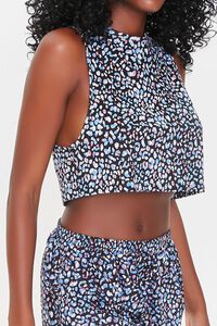BLACK/MULTI Active Spotted Print Crop Top, image 2