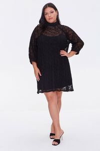 Plus Size Floral Accordion-Pleated Dress, image 4