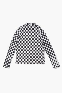 BLACK/WHITE Girls Checkered Print Top (Kids), image 2