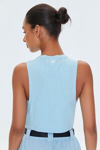 LIGHT BLUE Active Cropped Muscle Tee, image 3
