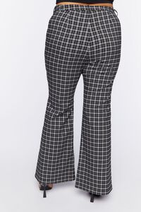 BLACK/MULTI Plus Size Plaid Flare Pants, image 4