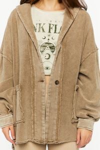 MOCHA French Terry Reverse High-Low Jacket, image 5