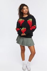 BLACK/RED Strawberry Graphic Sweater, image 4