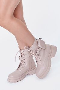 NUDE Coin Purse Lace-Up Combat Boots, image 5