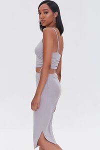 GREY Cropped Cami & Skirt Set, image 2
