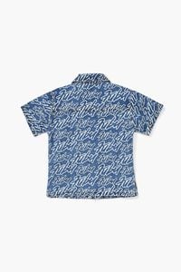 BLUE/WHITE Kids FUBU Print Shirt (Girls + Boys), image 2