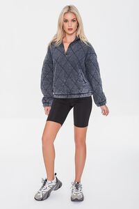 WASHED BLACK Quilted Half-Zip Pullover, image 4