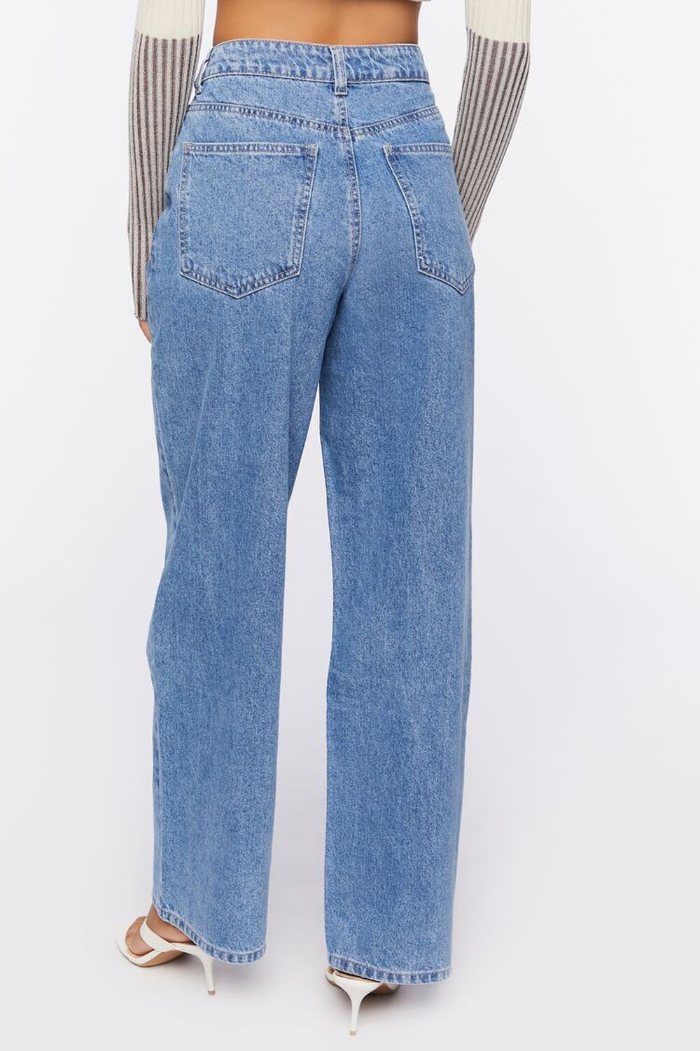 MEDIUM DENIM Straight-Leg 90s Jeans, image 3
