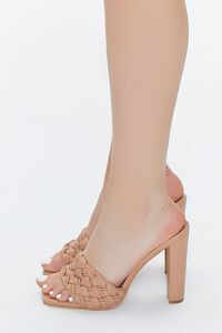 NUDE Braided Faux Leather Block Heels, image 2