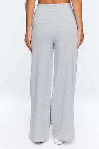 HEATHER GREY French Terry Wide-Leg Pants, image 4
