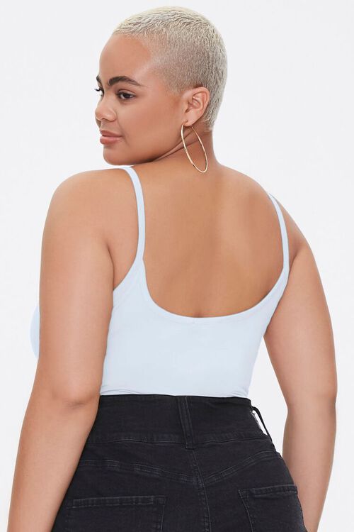 WHITE Plus Size Cami Bodysuit, image 3