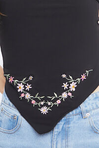 Embroidered Floral Scarf, image 4