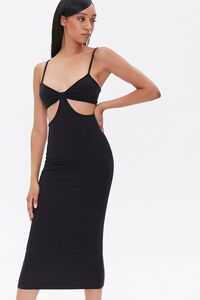 BLACK Cutout Cami Midi Dress, image 5