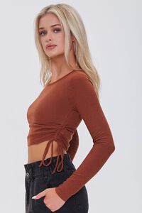 RUST Ruched Drawstring Crop Top, image 2