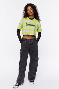 GREEN/MULTI Goosebumps Graphic Cropped Tee, image 5
