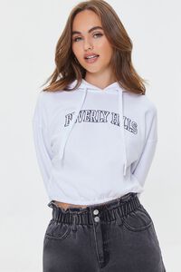 WHITE/MULTI Embroidered Beverly Hills Hoodie, image 2