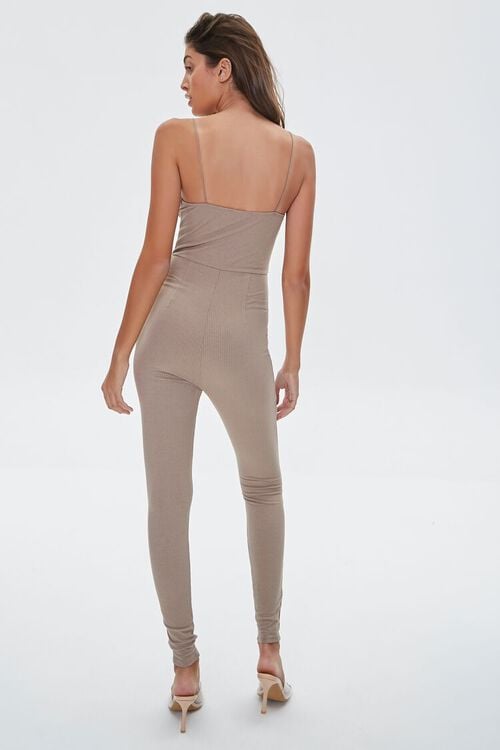 TAUPE Ribbed Cami Jumpsuit, image 4