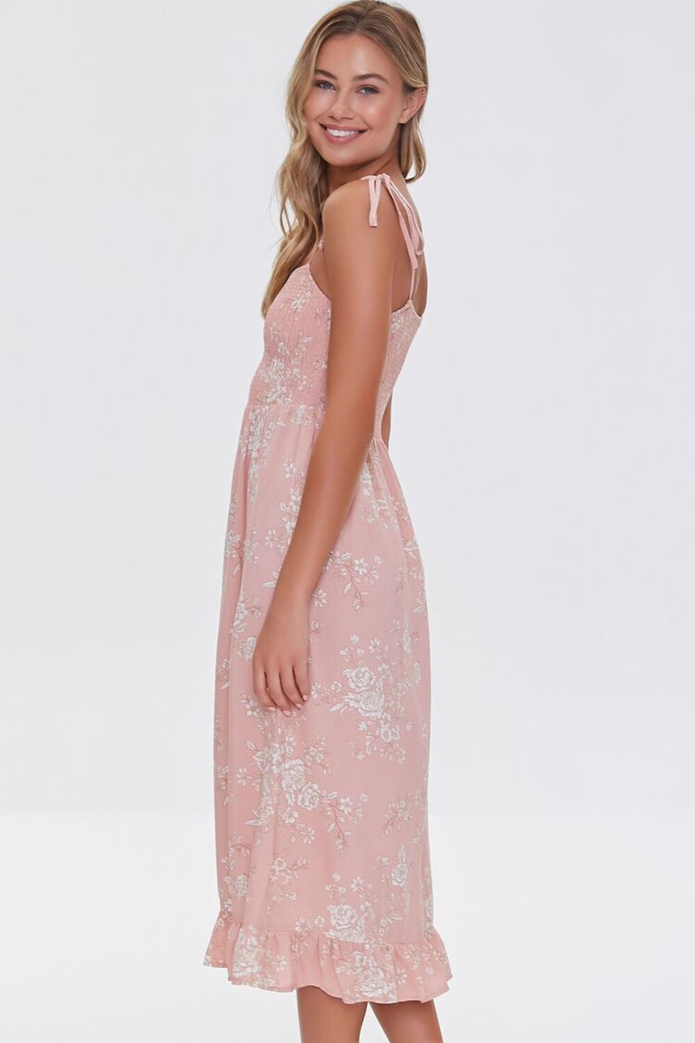 PINK/CREAM Floral Print Midi Dress, image 2