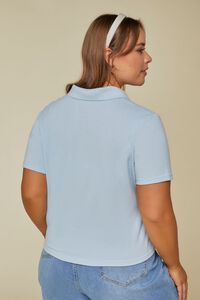 BABY BLUE Plus Size Classic Polo Shirt, image 4