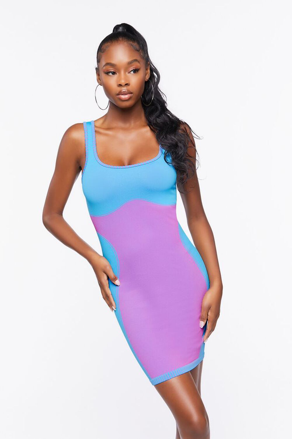 Seamless Colorblock Mini Dress