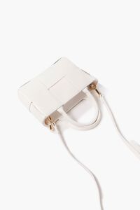 WHITE Quilted Faux Leather Crossbody Bag, image 3