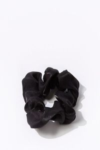 BLACK Metallic Stretch-Knit Scrunchie, image 1