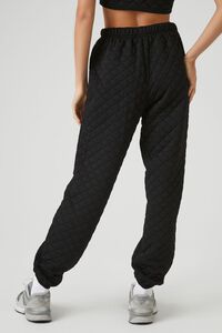 BLACK Quilted Ankle Joggers, image 4