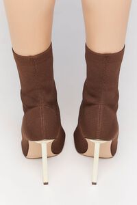 BROWN Stiletto Sock Booties, image 3