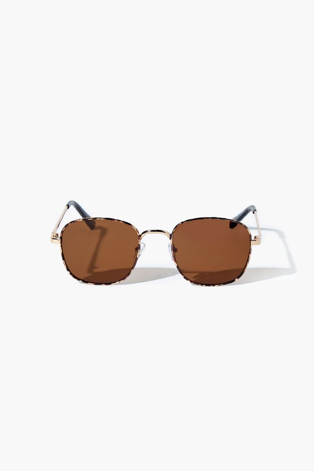 BROWN/BROWN Round Frame Sunglasses, image 1