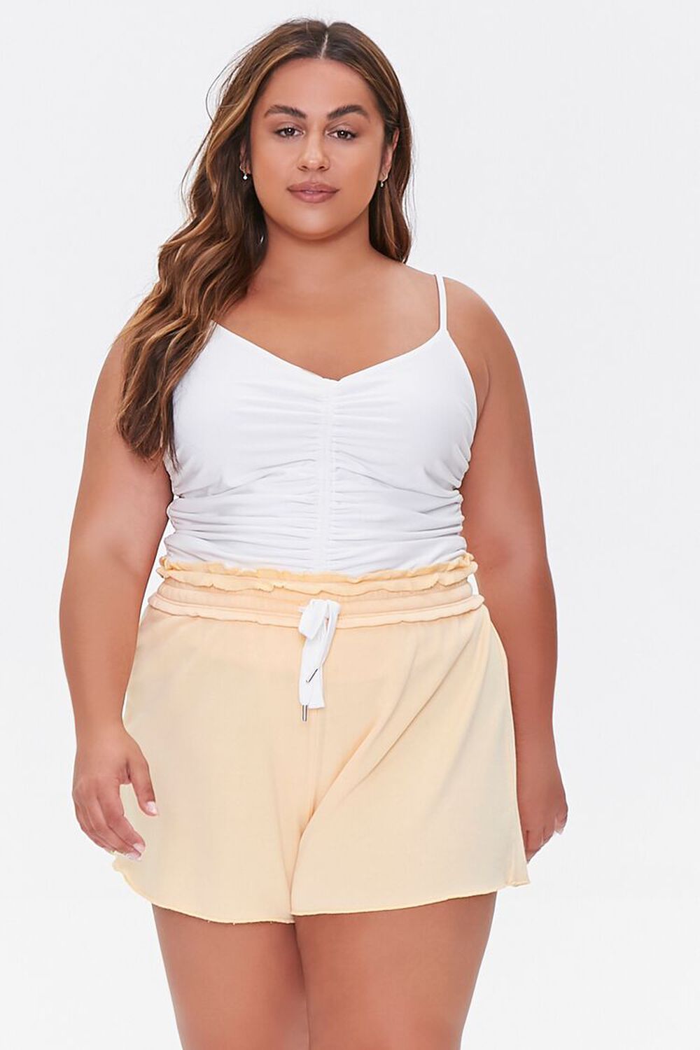 PEACH Plus Size French Terry Shorts, image 1