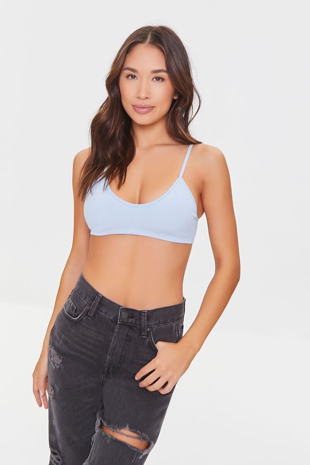 CLOUD Seamless Ribbed Bralette, image 1