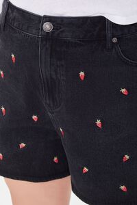 Plus Size Embroidered Denim Shorts, image 6
