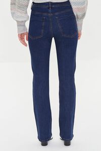 DARK DENIM Button-Fly Flare Jeans, image 4
