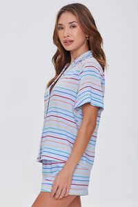 LIGHT BLUE/MULTI Striped Print Pajama Set, image 2