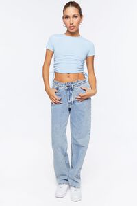CLOUD Ruched Drawstring Cropped Tee, image 4