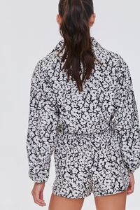 BLACK/WHITE Active Floral Cropped Anorak, image 3