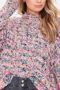 PINK/MULTI Multicolored Mock Neck Sweater, image 5