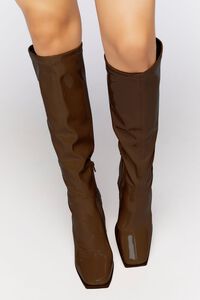 Faux Patent Leather Knee-High Boots, image 4
