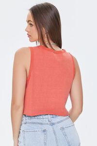 POMPEIAN RED  Mineral Wash Cropped Tank Top, image 3