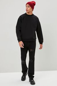 BLACK Fleece Raglan-Sleeve Sweatshirt, image 4