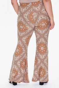 CAMEL/MULTI Plus Size Ornate Flare Jordyn Pants, image 4